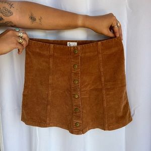 SOLD Corduroy button down skirt 70s style
